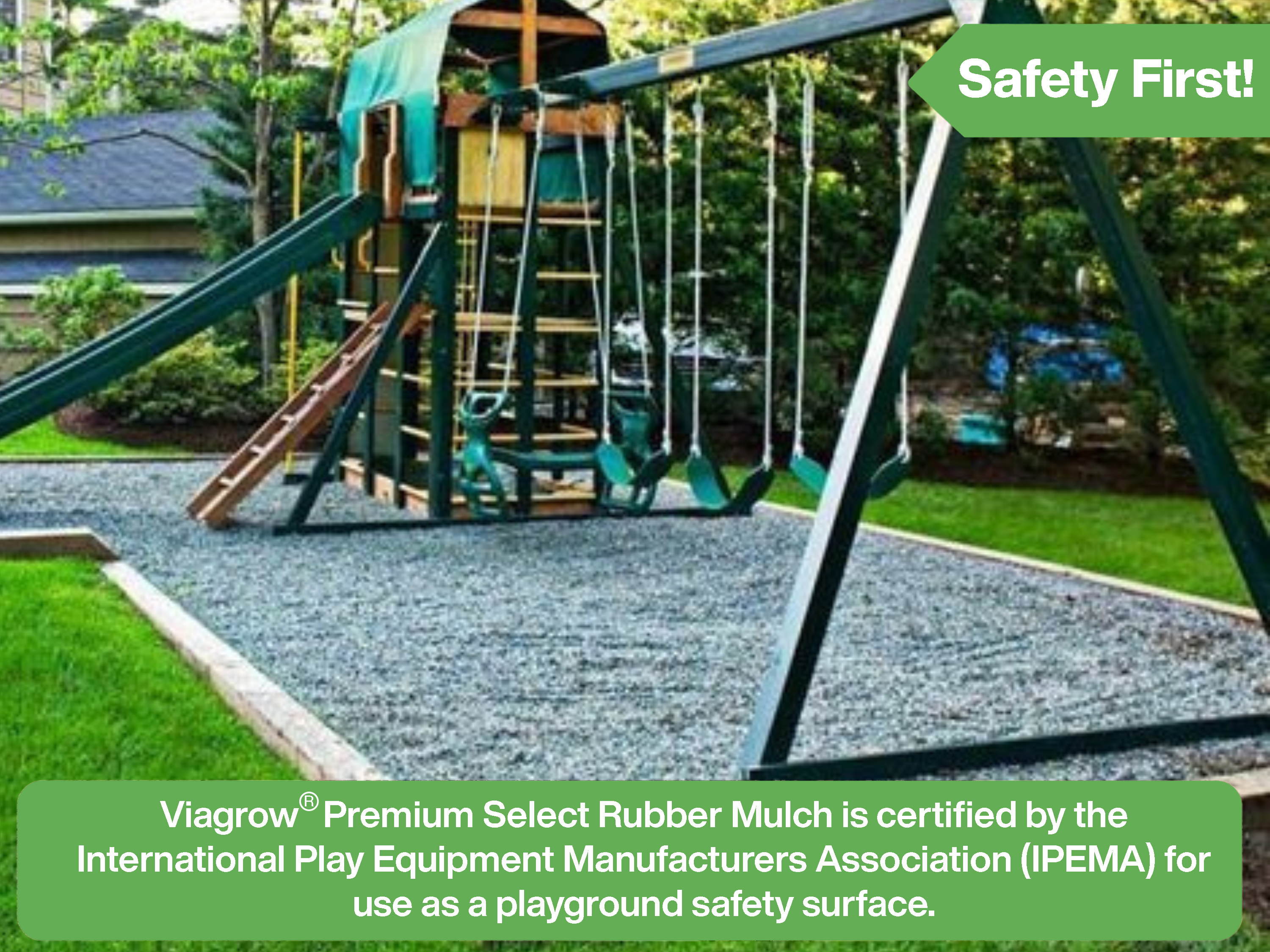 Viagrow - Wholesale Outdoor Ornament/Decor - Silver Rubber Playground & Landscape mulch by Viagrow, 1.5 CF Bag ( 11.2 Gallons / 42.3 Liters)2