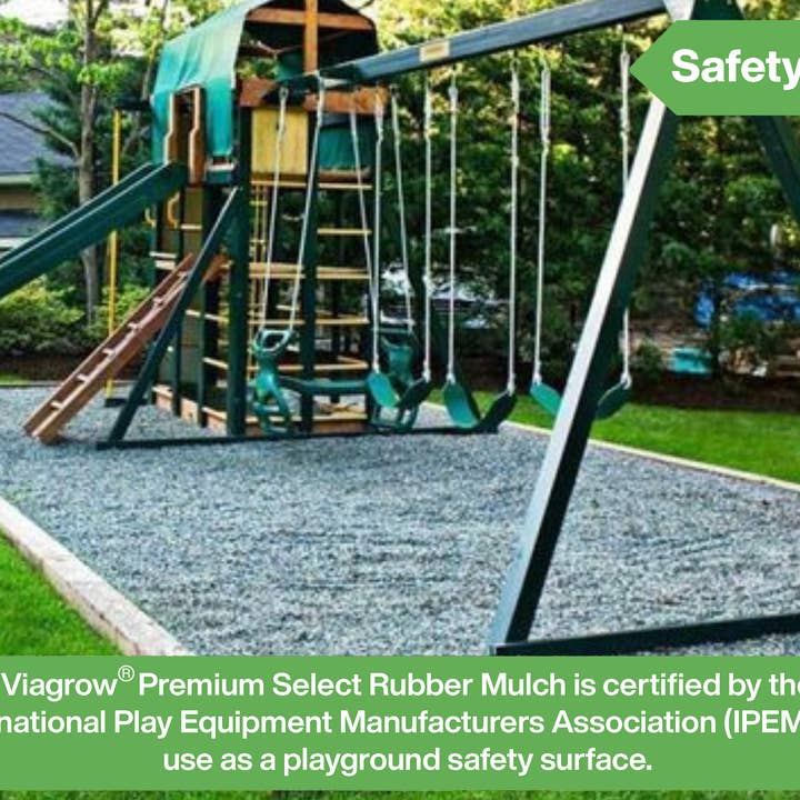 Viagrow - Wholesale Outdoor ornament/decor - Silver Rubber Playground & Landscape mulch by Viagrow, 1.5 CF Bag ( 11.2 Gallons / 42.3 Liters)2