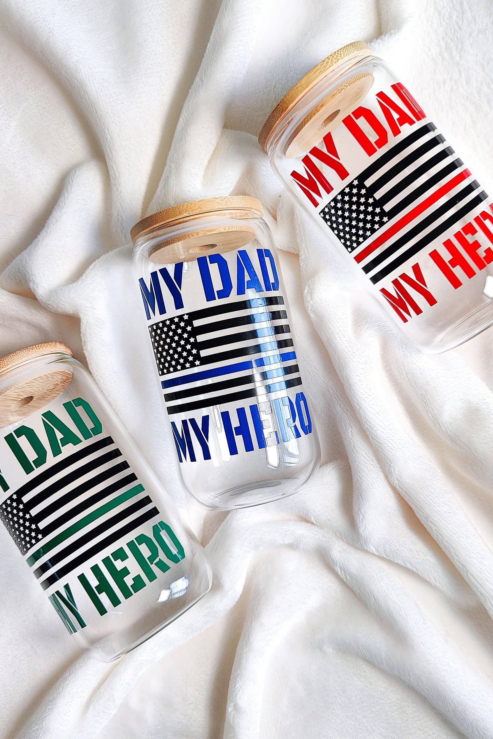 honeysheshome - Wholesale Drinking Glass/Cup - Custom First Responders Hero Beer Glass Can1