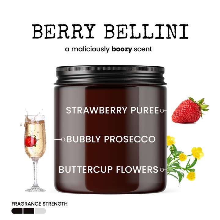 Malicious Women Candle Co - Wholesale Jar/Filled Candle - Unfuckwithable - Scent: Berry Bellini