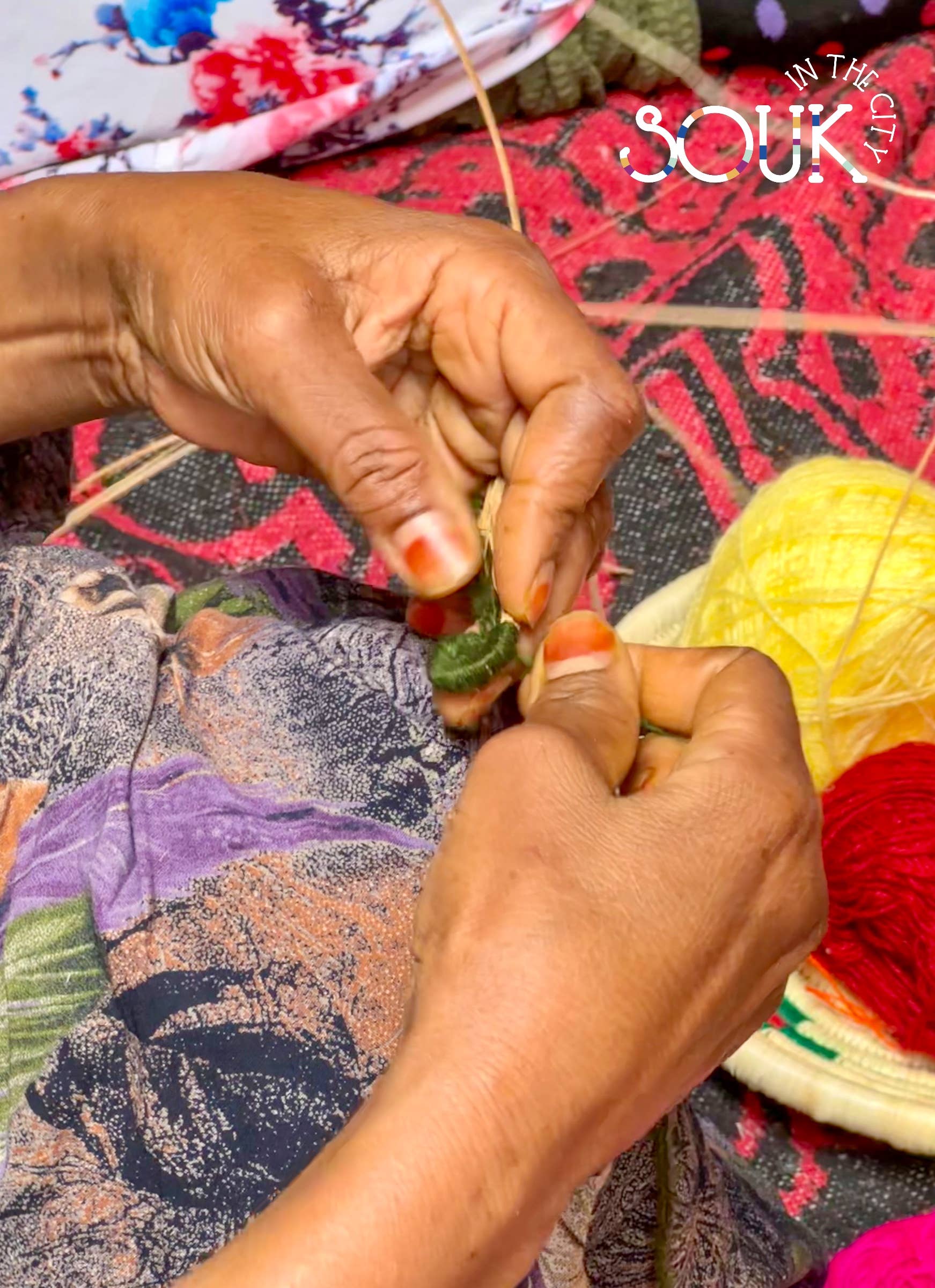 SOUK in the CITY - Wholesale Basket - Set of 5 Berber Baskets (fixed color mixes)21