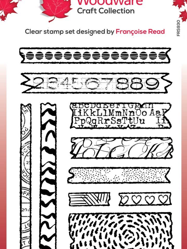 Woodware Clear Singles Scrap Washi 4 pollici x 6 pollici Timbro per la vendita all'ingrosso da parte di Ecstasy Crafts Distributing