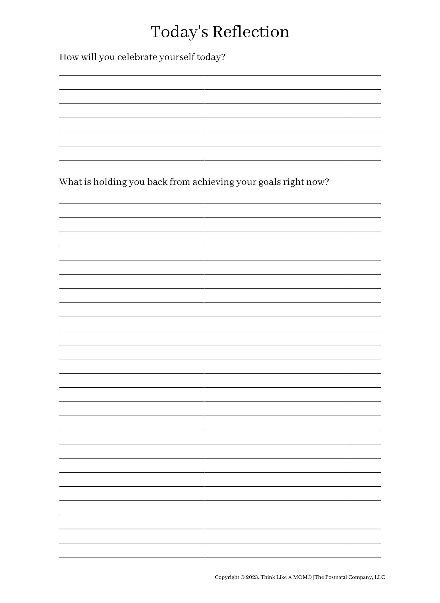 Think Like A Mom - Wholesale Journal/Diary - Self-Care Journal2