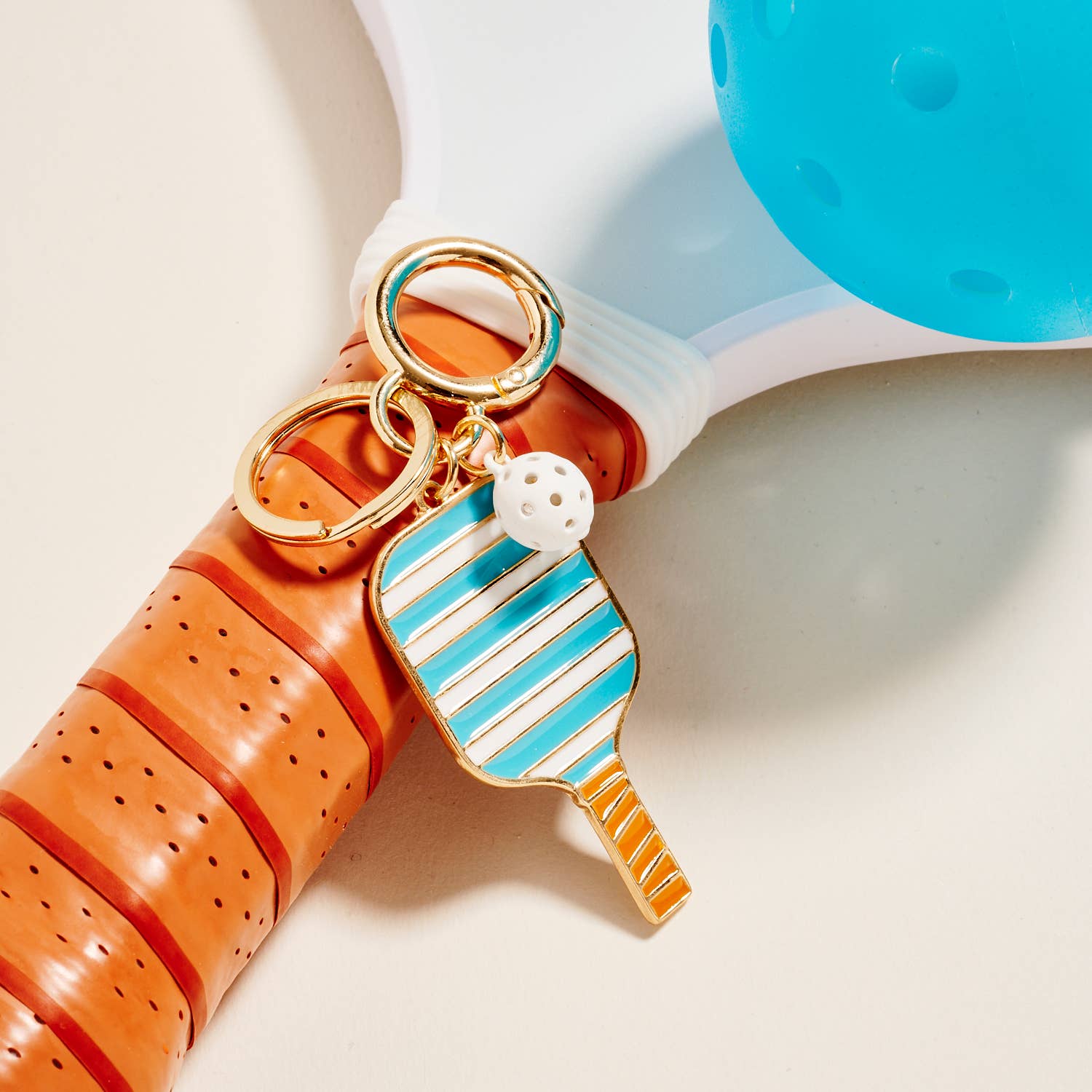 Designature New York – wholesale Keychain – Women's – Sports Pickleball Shaped Print And Enamel Keychain5