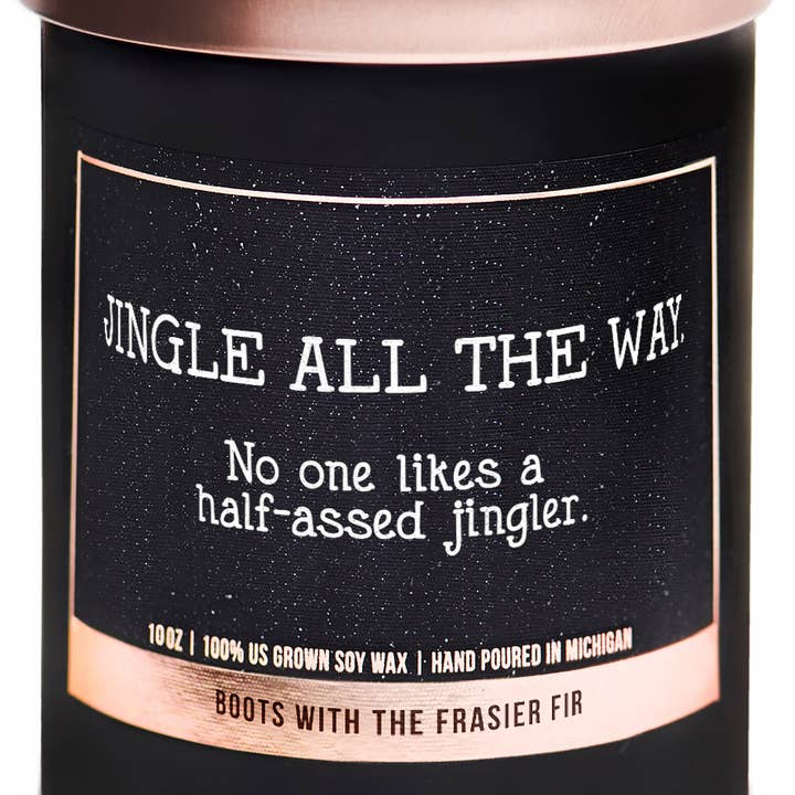ellembee gift - Wholesale Jar/Filled Candle - Jingle all the way Half ass Jingler Christmas Decor candles0