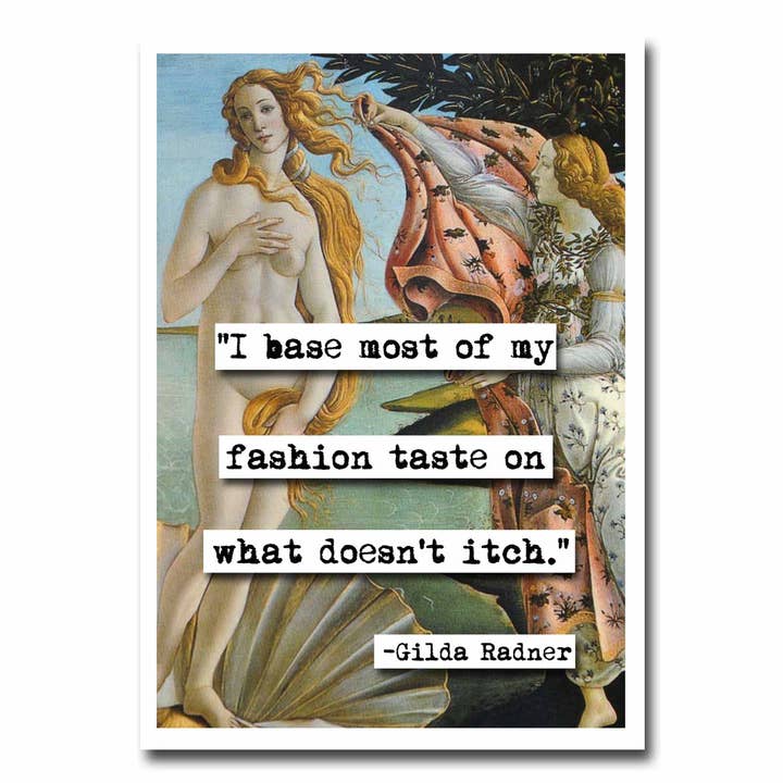 Gilda Radner Quote Greeting Card for wholesale by ChicalooKate