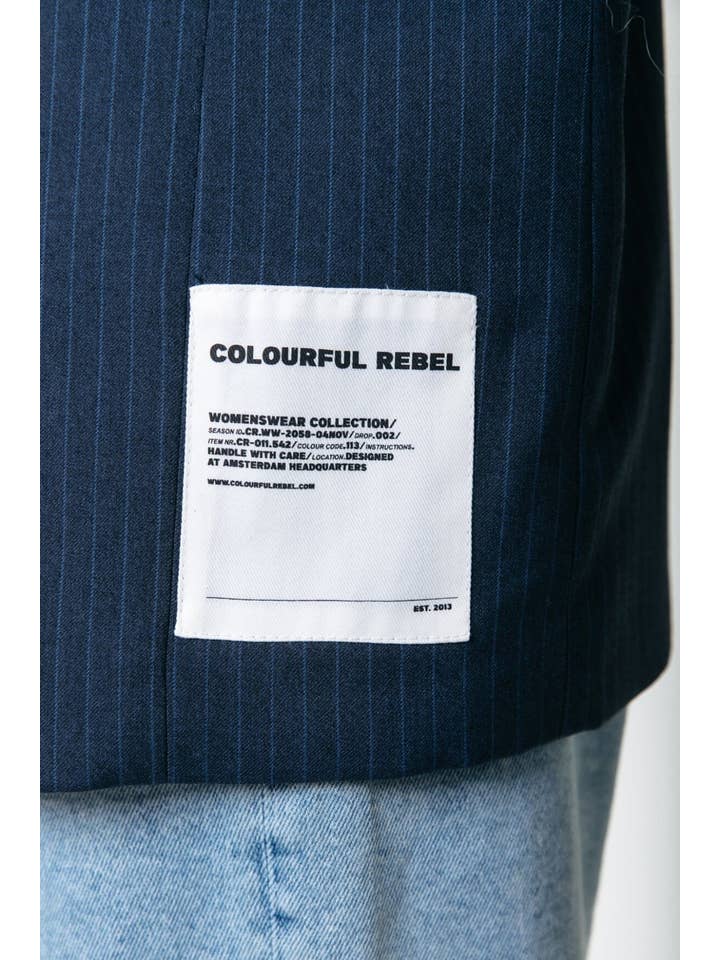 Jesra Stripe Blazer | Dark blue for wholesale on Faire3