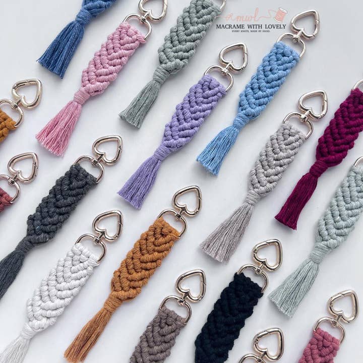 Hjerte nøglering for engroshandel hos Macrame with Lovely