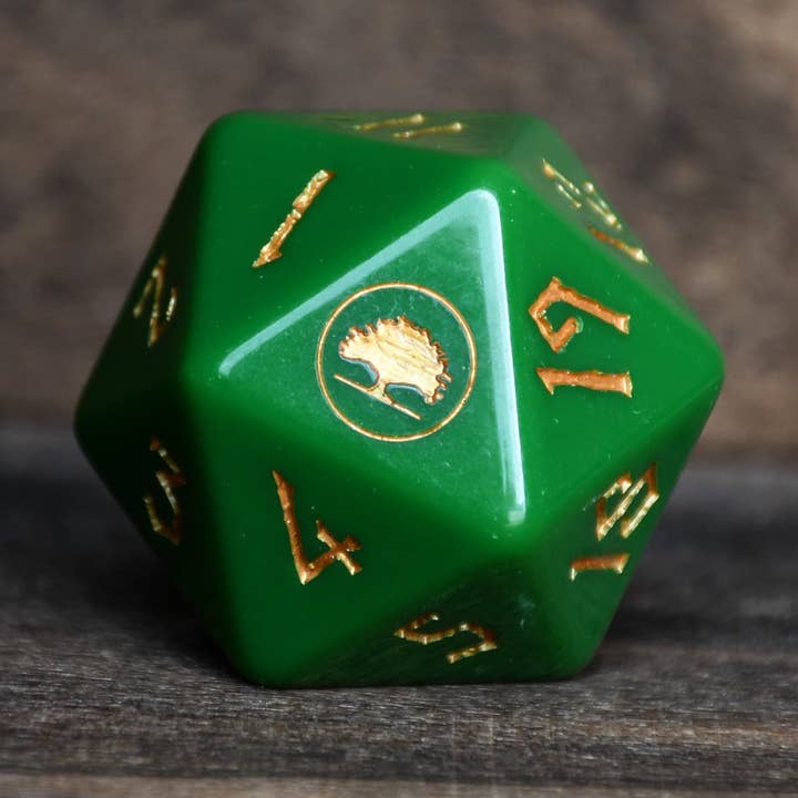 D20 Acrílico de Mana da Floresta por atacado de Misty Mountain Gaming