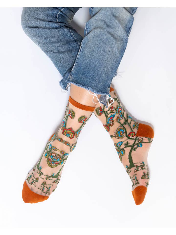 Sock Candy - Wholesale Socks - Women's - Tree of Life Sheer Crew Sock