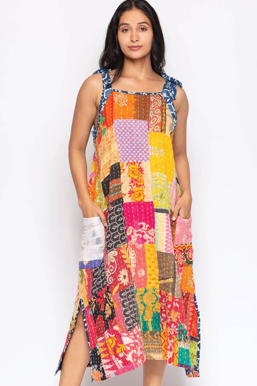 Sevya Handmade - Wholesale Dress - Women's - Reversible Kantha Cotton Sundress6