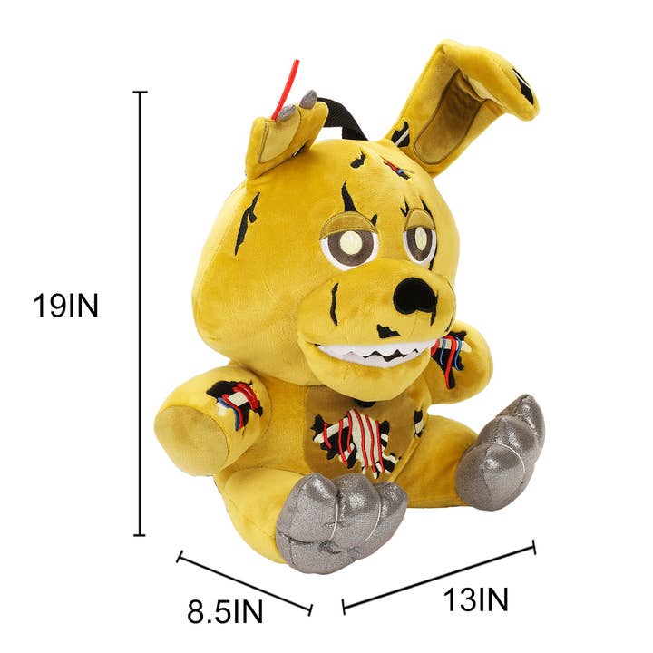 Bioworld Merchandising - Wholesale Backpack - Unisex - Five Nights at Freddy’s Springtrap Plush Mini Backpack with Glow-in-the-Dark Details2
