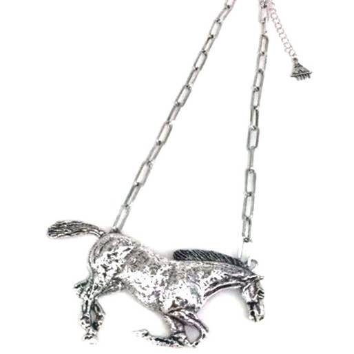 Collar de Caballo Corriendo de Metal Occidental para venta al por mayor de Snowing West
