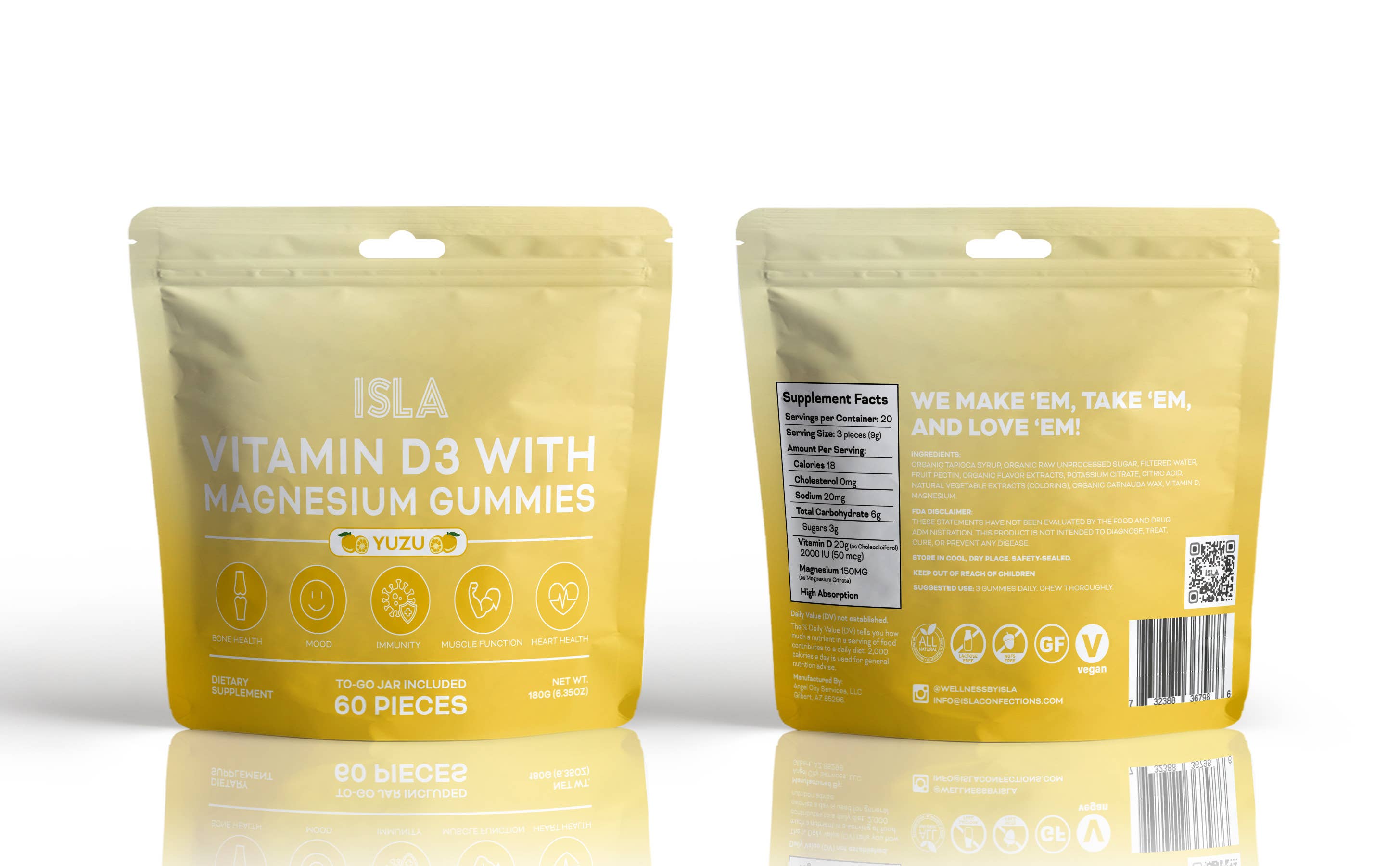 Isla Wellness - Wholesale Oral Supplement/Vitamin - Vitamin D + Magnesium Gummies1