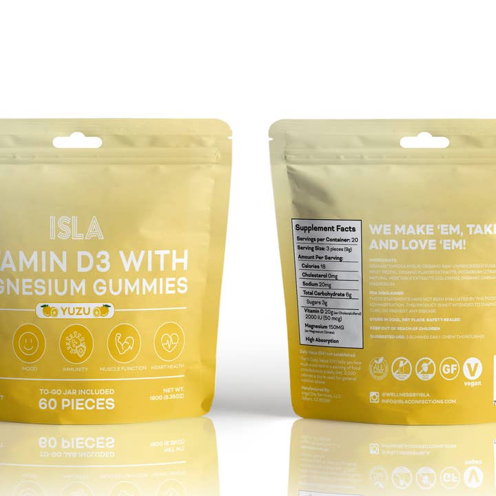 Isla Wellness - Wholesale Oral Supplement/Vitamin - Vitamin D + Magnesium Gummies1