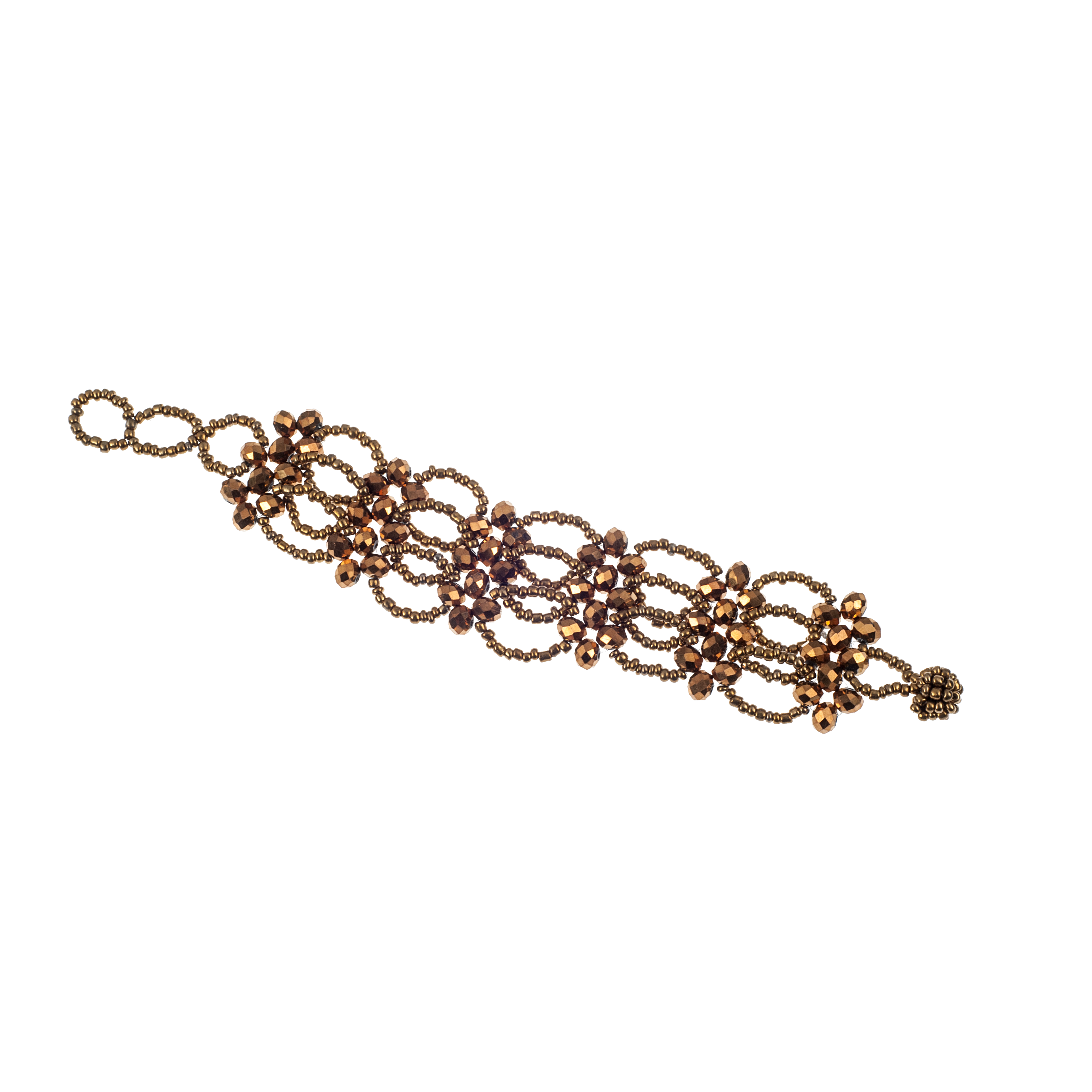KJK Jewelry Inc. - Wholesale Link & Chain Bracelet - Woven Faceted Crystal Bracelet0