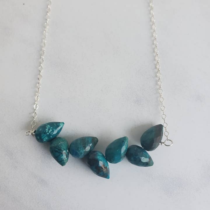 Chrysocolla Branch Necklace for wholesale by Agape Gems