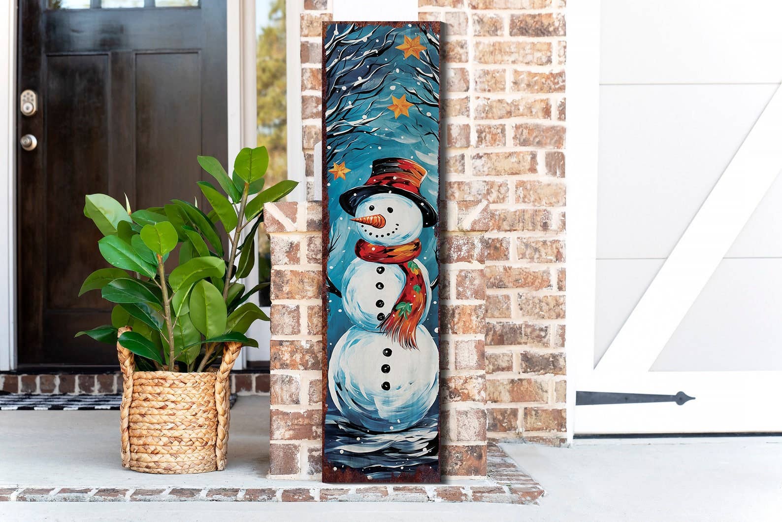 TX USA Corporation - Wholesale Outdoor Sign - 36" Cheerful Snowman Christmas Porch Sign | Outdoor Holiday Welcome Decor4