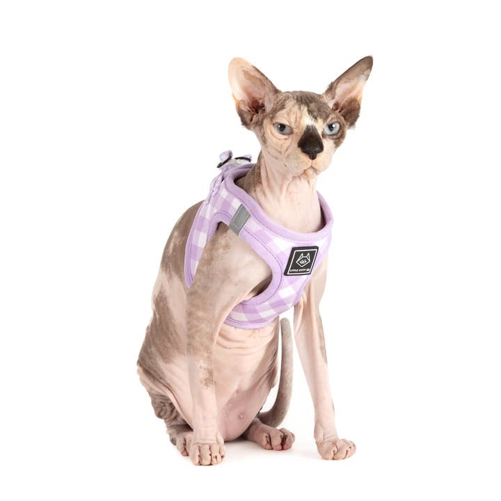 Little Kitty Co. - Wholesale Pet Harness - Cat - CAT STEP IN HARNESS: Berry Gingham3