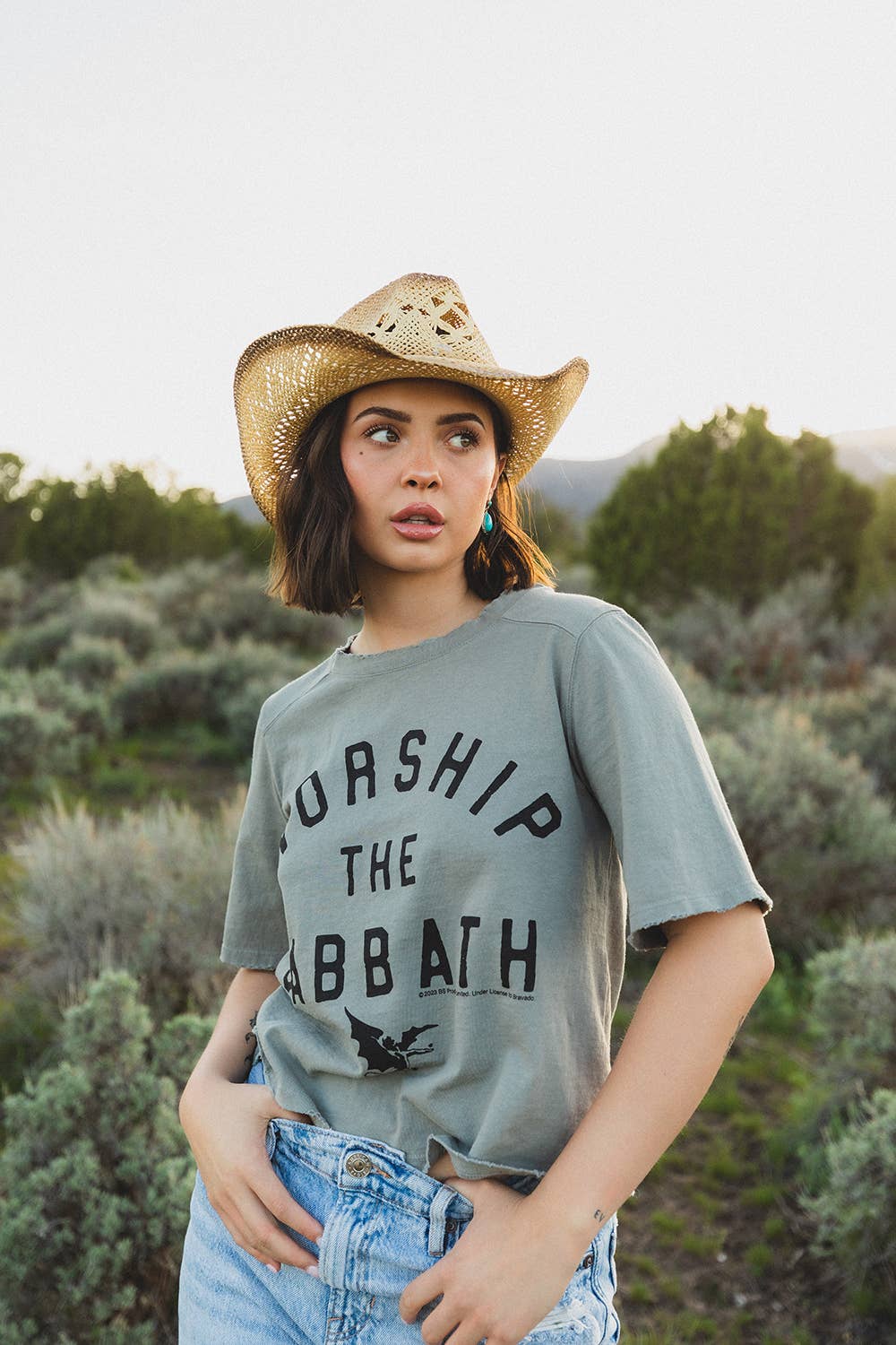 People Of Leisure - Wholesale Screen Printed T-Shirt - Women's - Black Sabbath Worship The Sabbath Tee