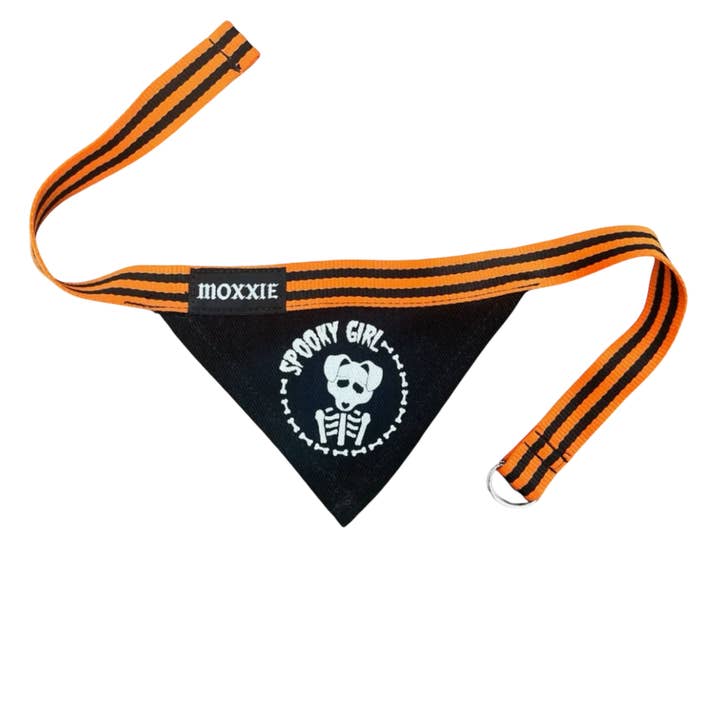 Orange Spooky Girl! Adjustable Pet Bandana for wholesale on Faire3