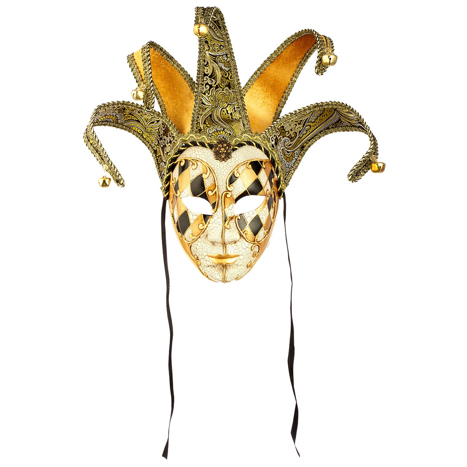 Venezia wall object mask, gold-colored; white h.44 cm for wholesale on Faire0