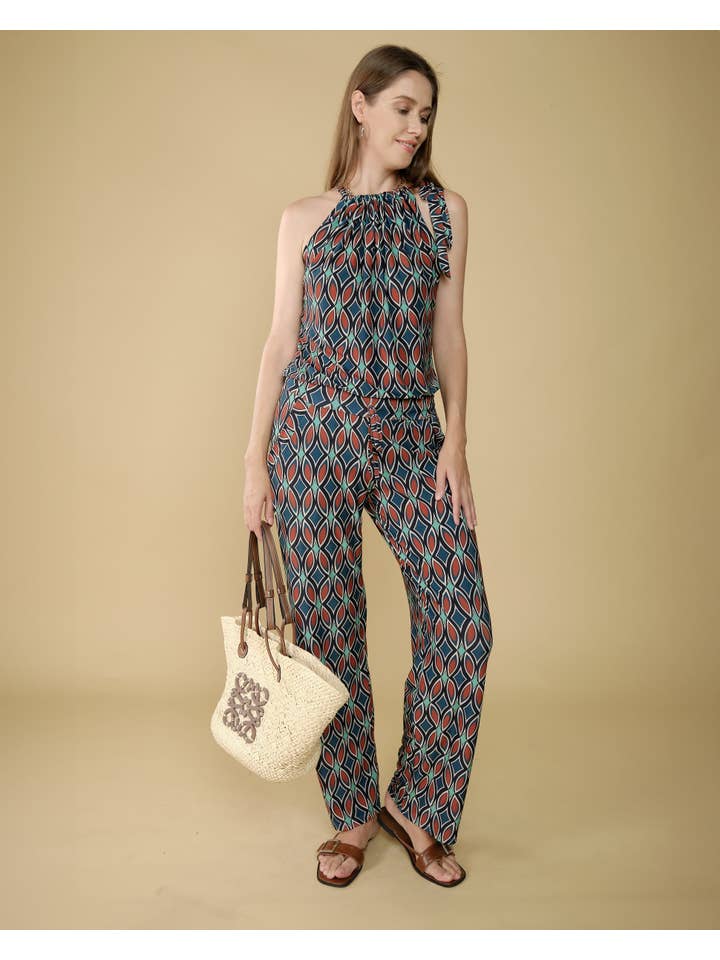 Osanna Creazione – wholesale Jumpsuit - Dam – Mimi mönstrad hängslen jumpsuit - Polka