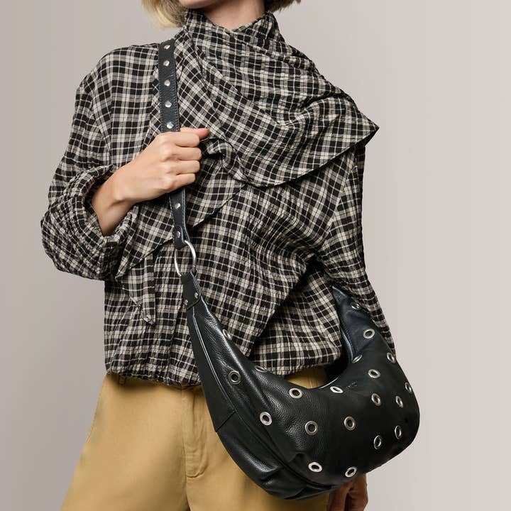 Black With Grommets Notting Hill Convertible Crossbody for wholesale on Faire2