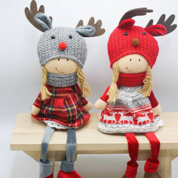 Set of 2 girls with wool hat for wholesale by Fioretto Renato S.r.l.