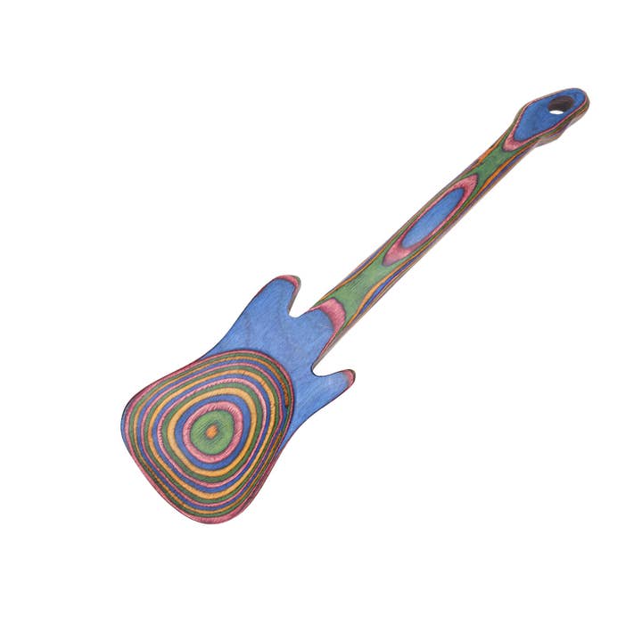 12" Rainbow Pakka Guitar Spoon for wholesale by Island Bamboo