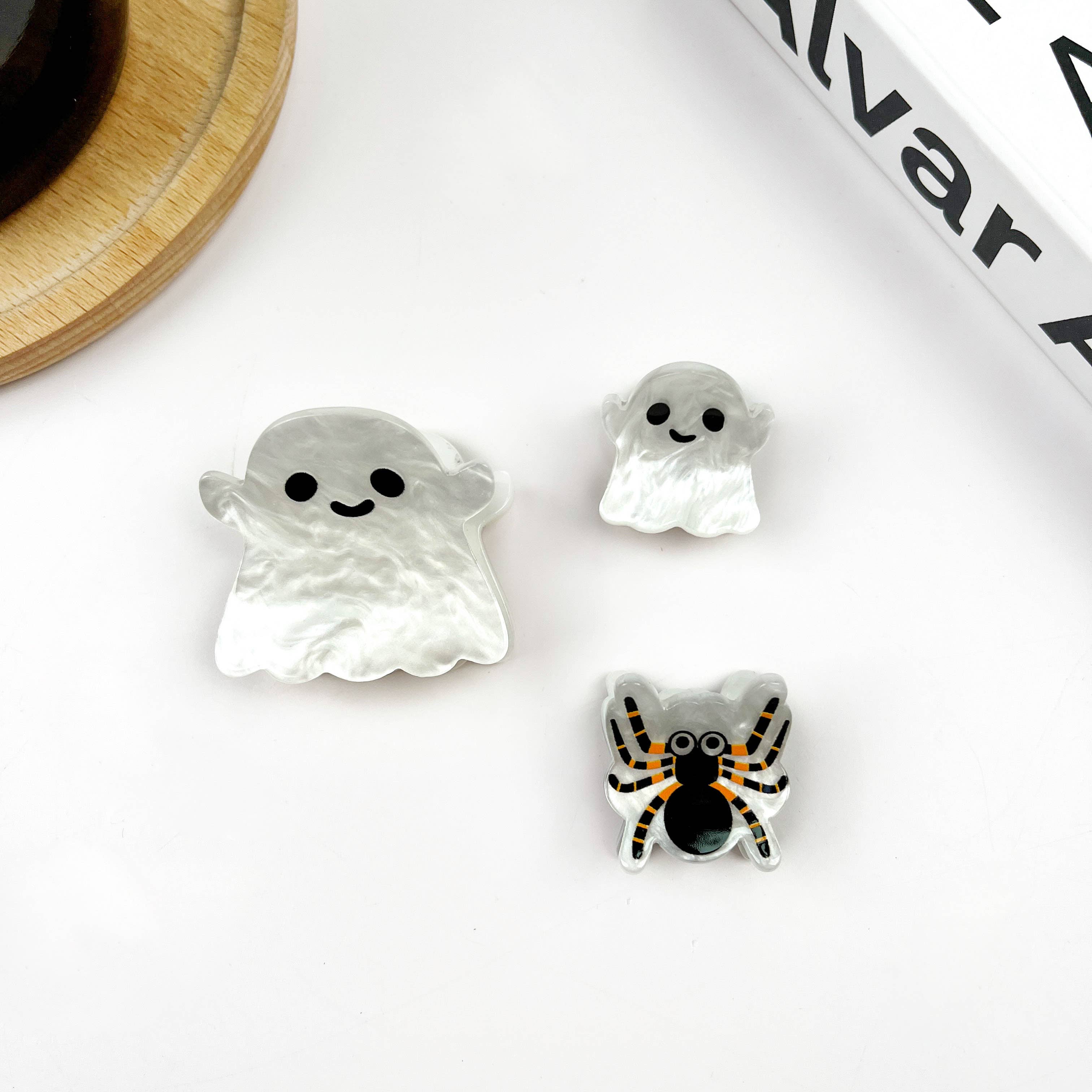 TheDivaSoap – wholesale Hair clip – Women’s – White Ghost Hair Claw,Halloween Hair Clip6