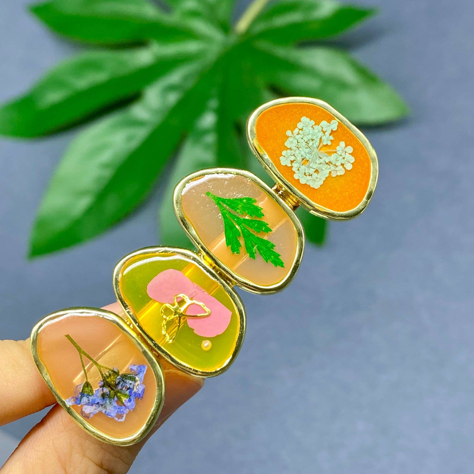 Mio Queena - Wholesale Hair Clip - Women's - Multi-style Pressed Dried Flowers Floral Hair Clip - PDF9