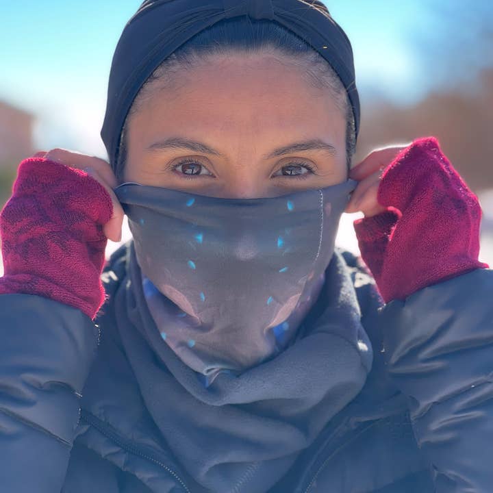 Calentador de cuello doble deportivo, cubierta facial, todos los tamaños, caja de cuatro para venta al por mayor de Terra Natural Designs