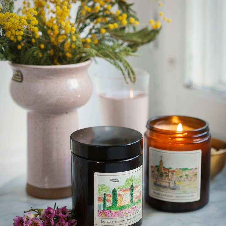 Les Choses Simples - Wholesale Jar/Filled Candle - Medium Scented Soy-Wax Candle "La Mer" (Amber)