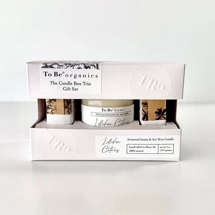 To Be Hawaii - Wholesale Gift Bag Set/Pack - The Candle Box Trio Gift Set1