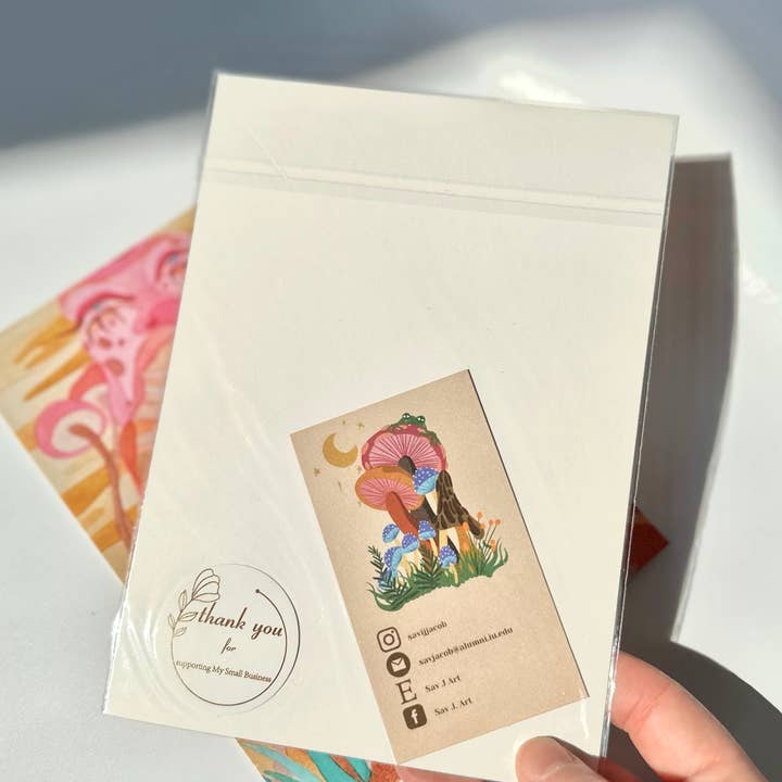 Sav J. Art - Wholesale Art Print - Watercolor Mushroom Art Print 5X7”3