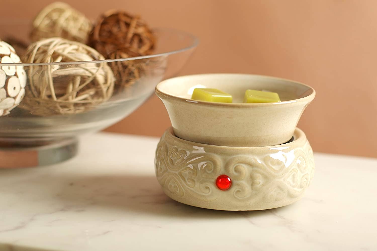 Hosley - Wholesale Wax Warmer - Hosley® 4.5in D Ceramic Electric Warmer - Cream2