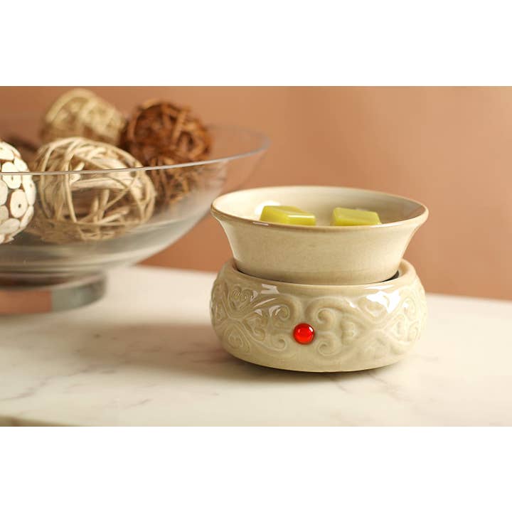 Hosley - Wholesale Wax Warmer - Hosley® 4.5in D Ceramic Electric Warmer - Cream2