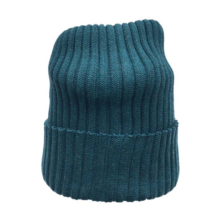 Chapeau « PullaRound long » - pétrole pour la vente par austriandesign.at