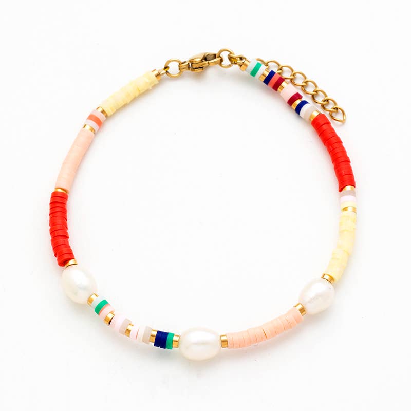 Bijoux 7bis - Wholesale Beaded Bracelet - Steel Rondelle Gum Beads Summer Bracelet1