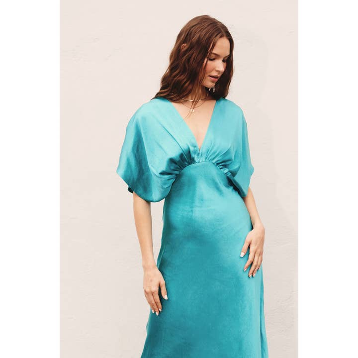 Dress Forum - Wholesale Dress - Women's - Satin Blouson Maxi Dress13