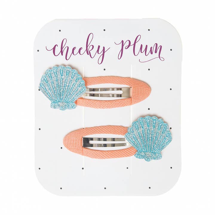 Seashell Shine Clip Set for wholesale by Cheeky Plum