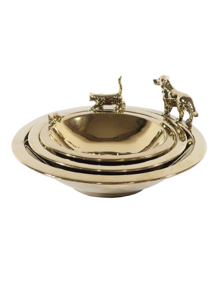 Chase Schalen Gold. 26 x 22 x 18,5 cm für den Großhandel von Guille Garcia-Hoz