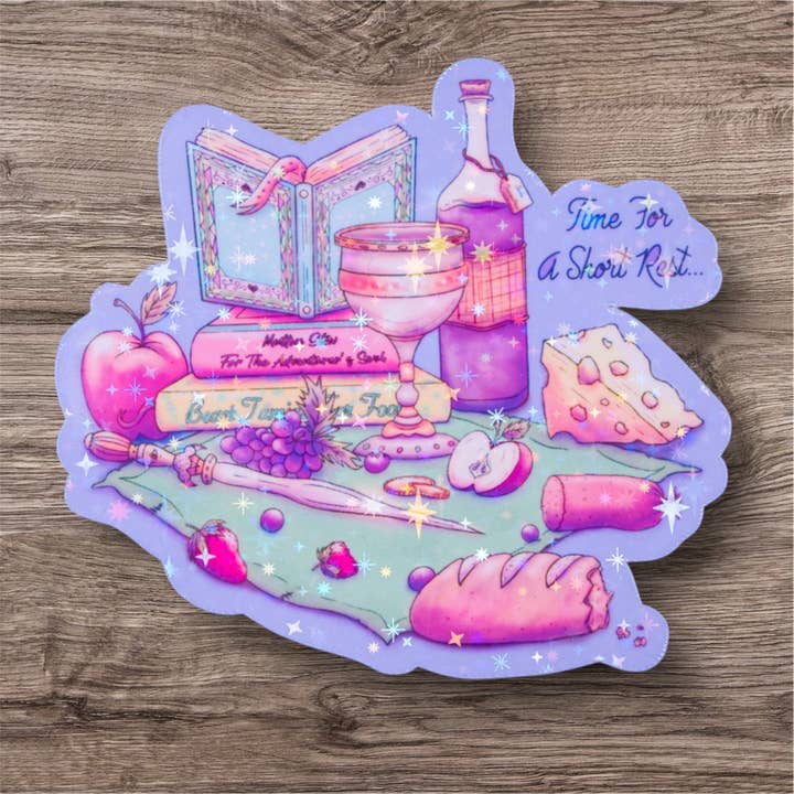 Time for a Short Rest Vinyl Sticker | Waterproof Sticker for wholesale by Eerie Cat
