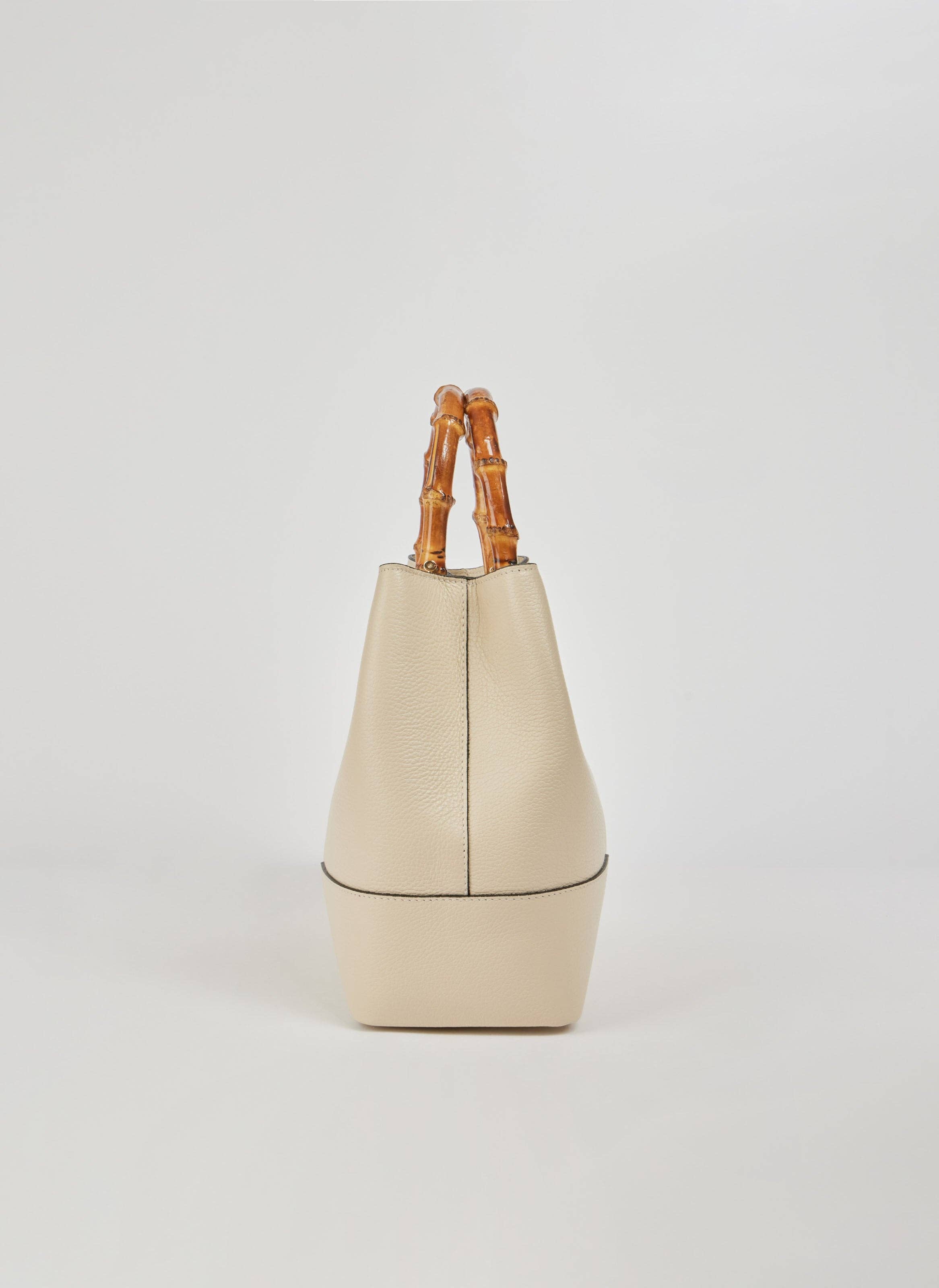 Voemièn - Wholesale Top Handle Bag - Women's - Bamboo Babe Bag in Beige Dollar Leather3