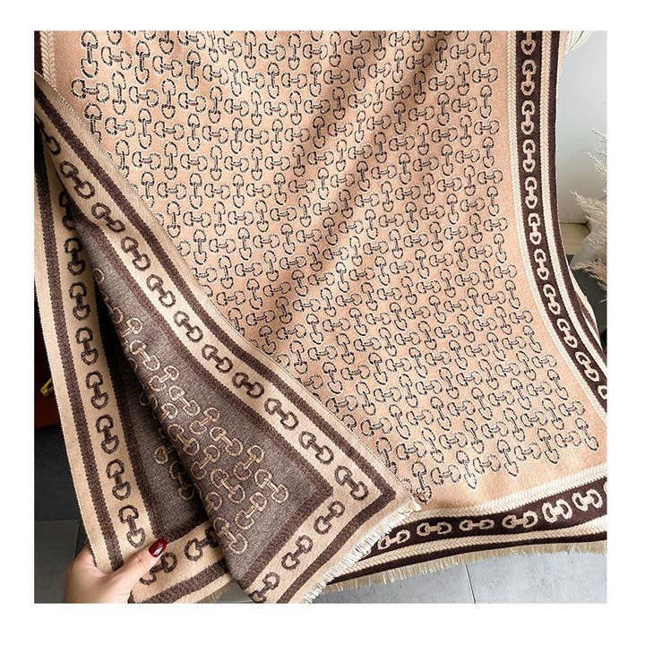 JPC Equestrian - Wholesale Scarf - Women's - AWST Int'l Snaffle Bit Acrylic Cashmere Scarf1