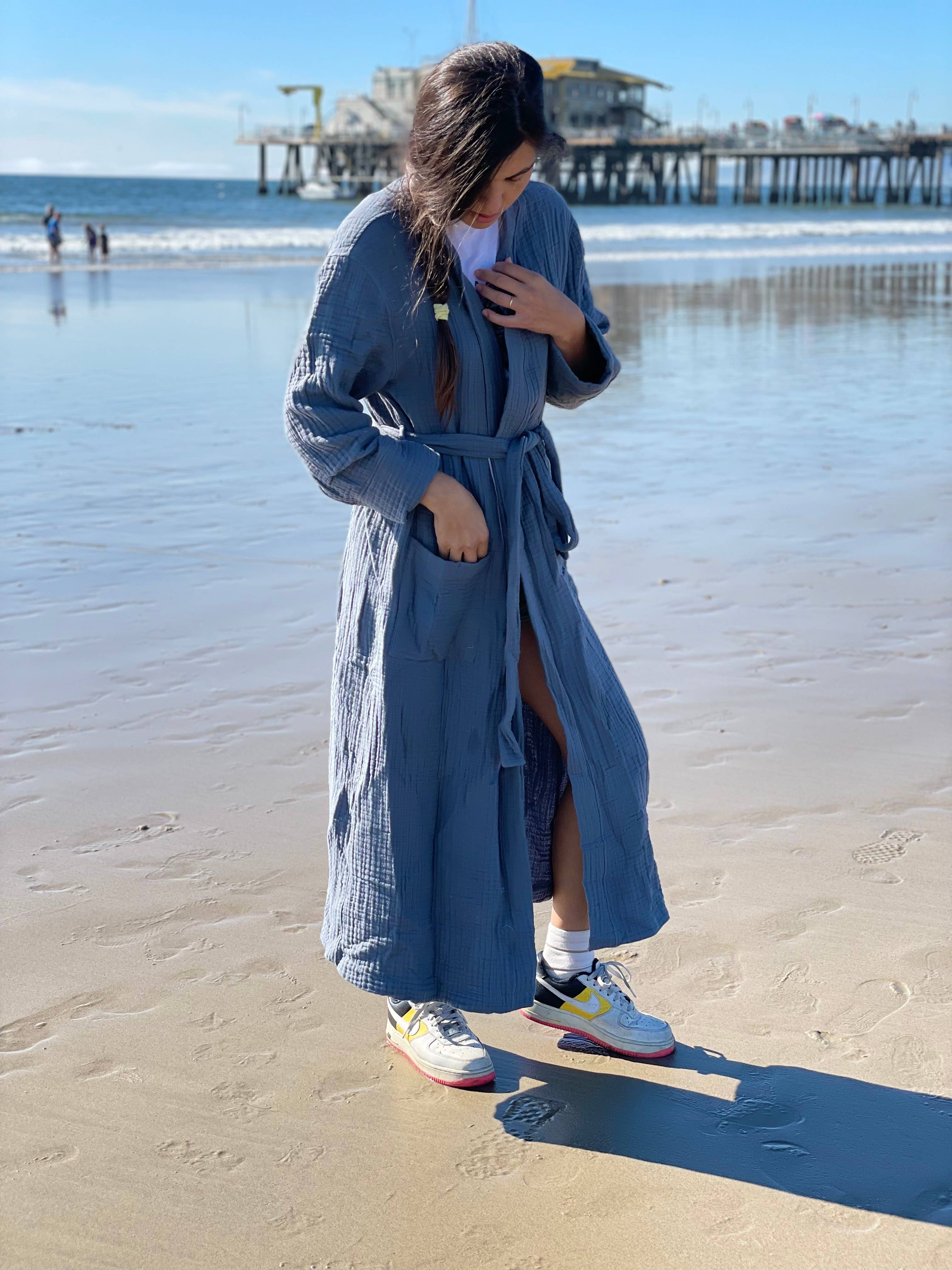 Room34 llc - Wholesale Robe - Women's - Crinkle ( muslin) Cotton Kimono/Bathrobe4