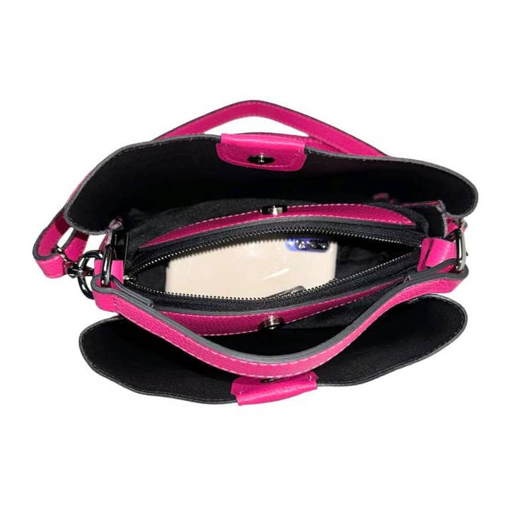 Chenson & Gorett - Wholesale Shoulder Bag - Women's - Women's Handbag with Grain Leather and Suede. Verano6