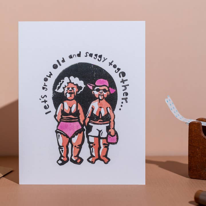 Tarjeta de cumpleaños de abuela vieja y flácida para venta al por mayor de cheeky beak