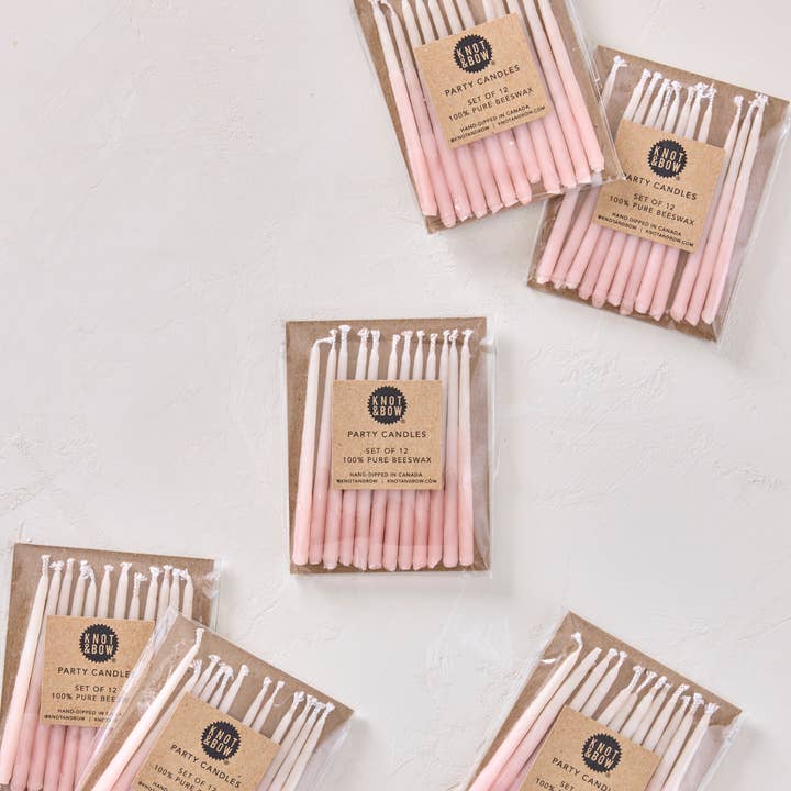 Hand-dipped Beeswax Birthday Candles | Pink Ombré and other Purchase Wholesale pink ombre. Free Returns & Net 60 Terms on Faire trending on Faire.